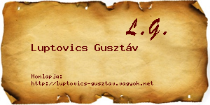 Luptovics Gusztáv névjegykártya