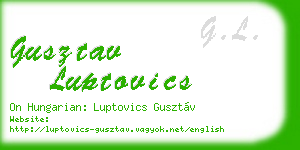 gusztav luptovics business card